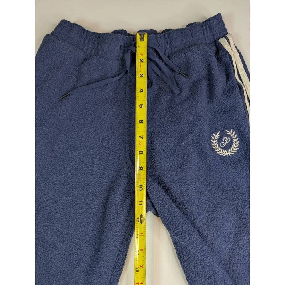 PINK Victoria's Secret Navy Blue Fleece Joggers‎ Striped Sweatpants Small